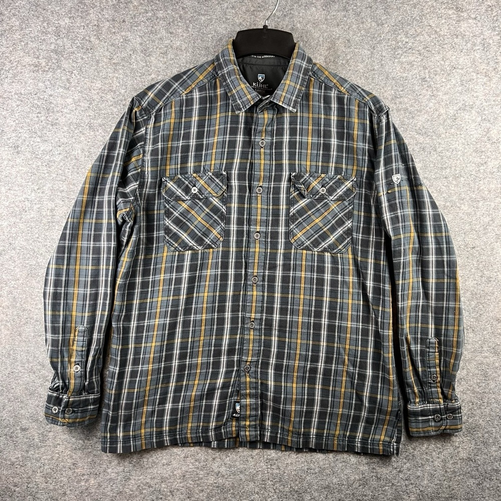Kuhl Men's Flannel Button Up Size Long Sleeve Size L Read Description.
